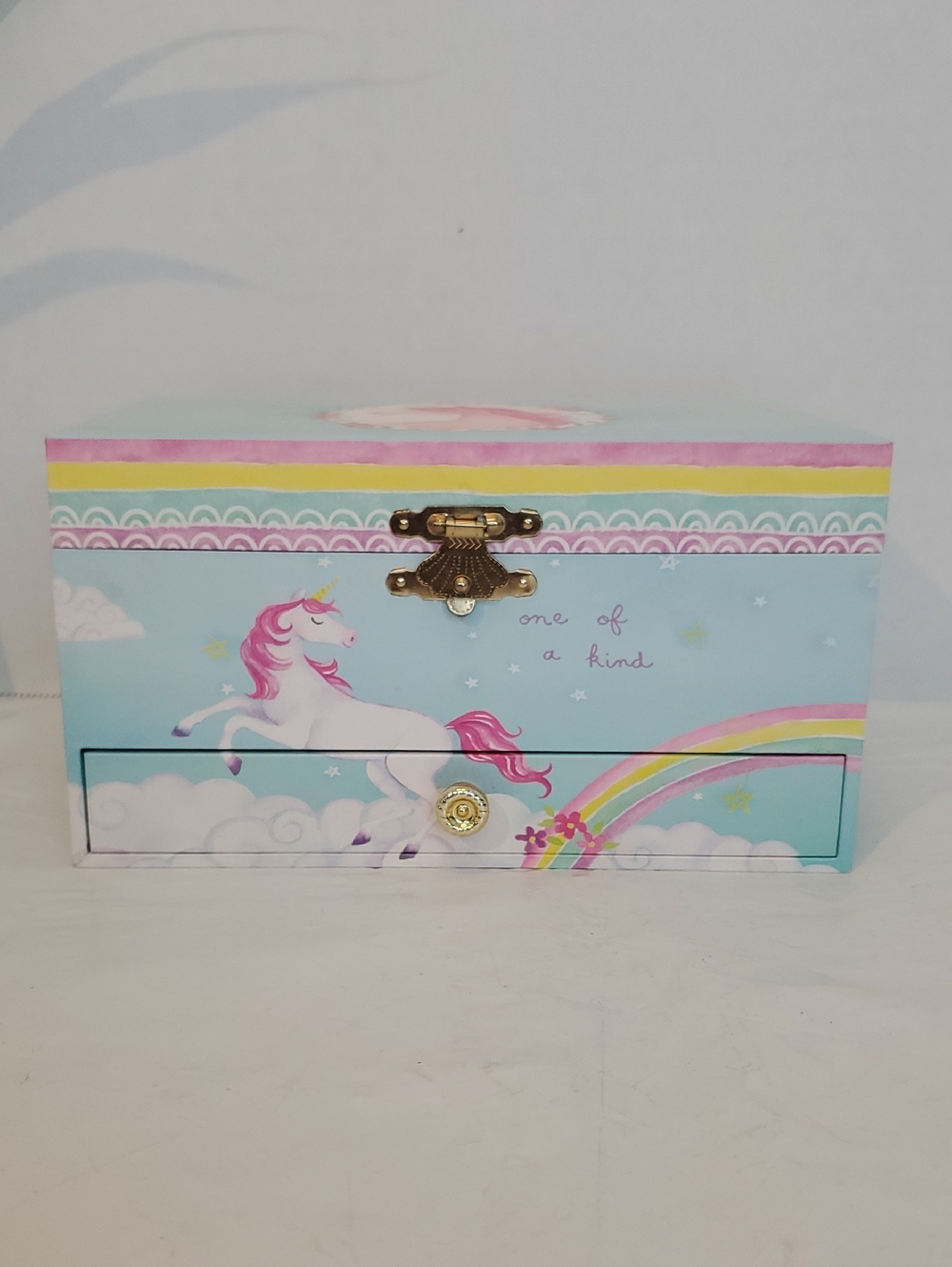 Unicorn Jewelry Box for Kids - Pink & Light Blue